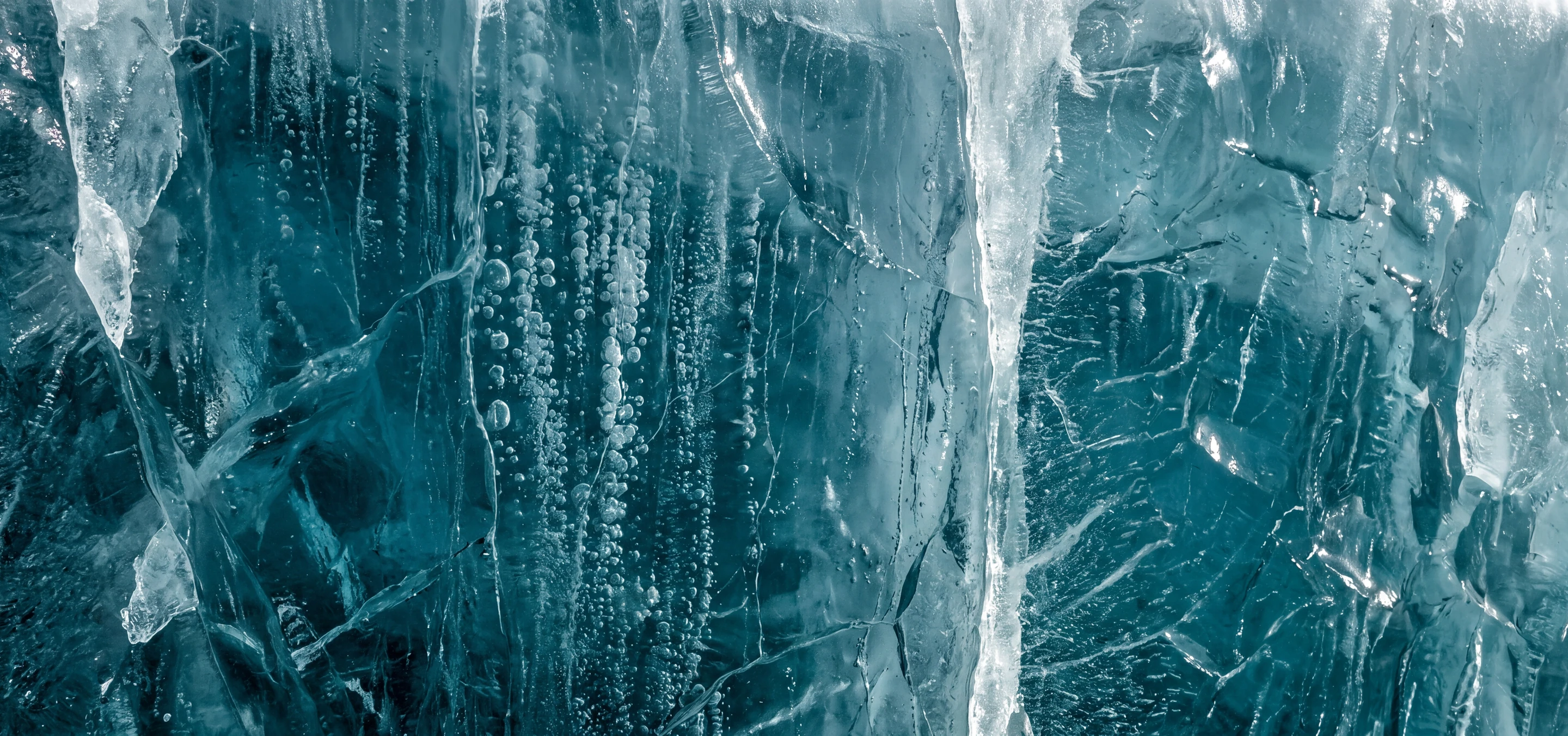 Repair hero — glacier ice, cold light